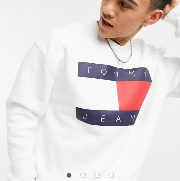 NEW W/ TAG TOMMY HILFIGER CLASSIC WHITE LUCCA LOGO XXL SWEATSHIRT